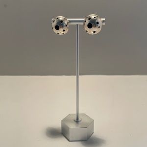 Black Onyx Stud Earrings in Sterling Silver